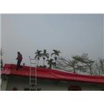 琉璃鋼瓦施工中 - 鑫誠鋼板材料行