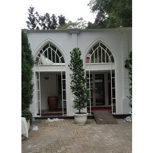 烤漆玻璃白鐵門