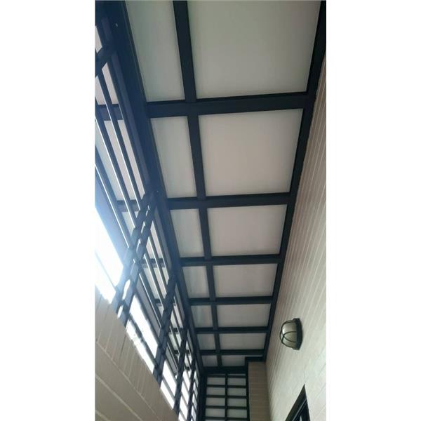 藍沙系防盜凸窗+鋁塑板-鼎發鋁門窗