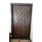 鋼製仿木紋貼和玄關門 - 承品工程行