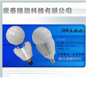 LED 防水燈泡38W , 鼎泰綠能科技有限公司