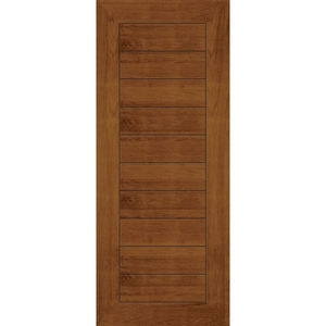 極緻系列-UV彩繪仿木工藝門M系列-柚木色 , 星焱實業股份有限公司