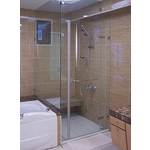 無框L形沐浴門(高190CM) , 晶柏林明鏡有限公司