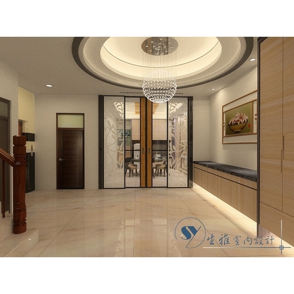 中庭天花板圓形造型,生雅室內裝修企業社