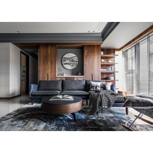 沈穩的木皮讓空間更具質感 , 帷圓室內裝修有限公司