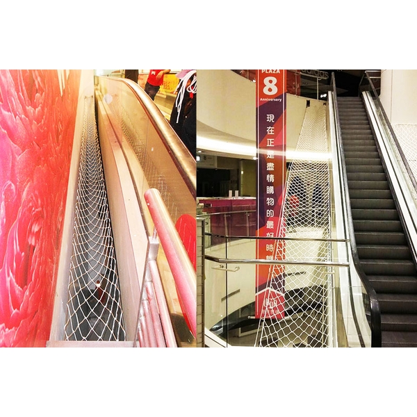 賣場手扶梯安全圍網,開豐製網繩有限公司