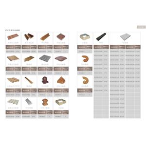 PVC木塑材料總表-2 , 亞德利塑膠工廠股份有限公司