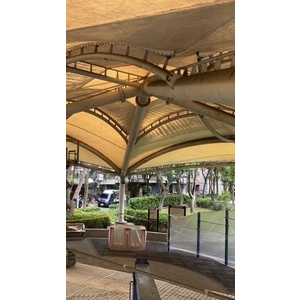 公園造型棚架鋼構噴塗