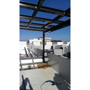 H型鋁鋼構採光罩 , 利源不銹鋼鋁門窗行