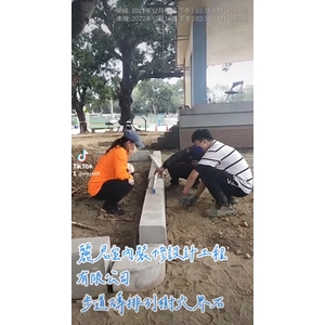 樹穴施作－步道磚排列樹穴界石