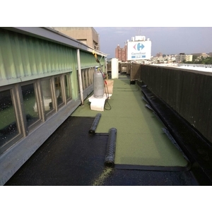 屋頂防水-舖設熱溶毯
