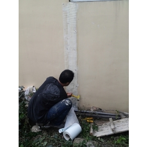 圍牆沉陷裂縫，高壓灌注