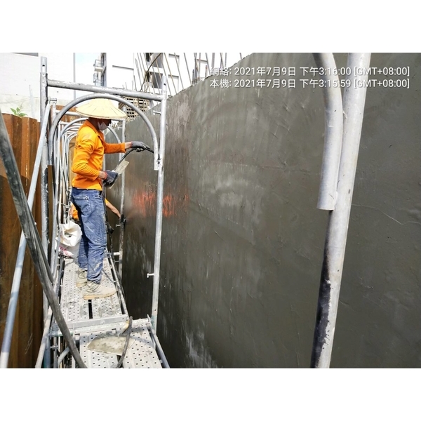 地下室外牆回填面鋪設熱熔式防水毯,麗君室內裝修設計工程有限公司