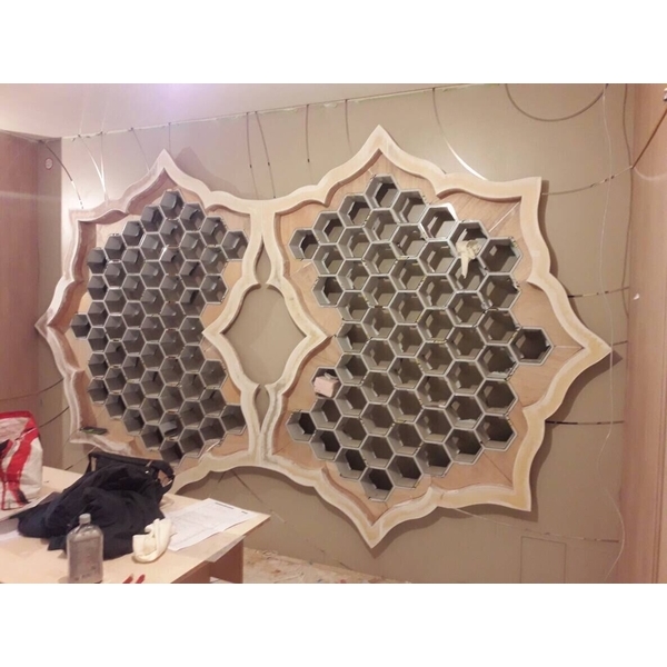 擁恆文創園區 -蜂巢造型-鐵件飾條