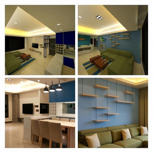 上圖3D，下圖實景拍攝，3D裝修設計,齊景空間設計有限公司