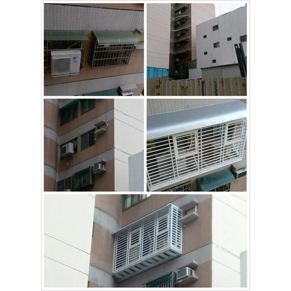 防盜凸窗 (底座外掛冷氣專用),禾信鋼鋁門窗