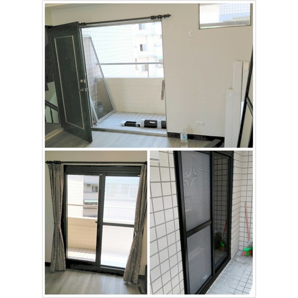 2拉氣密門 舊換新 乾式施工,禾信鋼鋁門窗