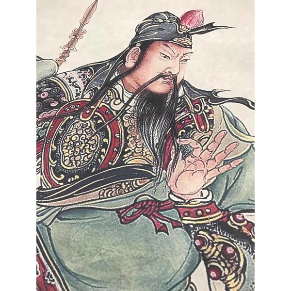 客製化宣紙水墨關公畫像,靚彩數位彩繪有限公司