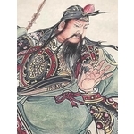 客製化宣紙水墨關公畫像 - 靚彩數位彩繪有限公司