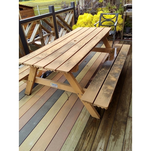 無障礙愛心親子連體室內外桌椅,通好行