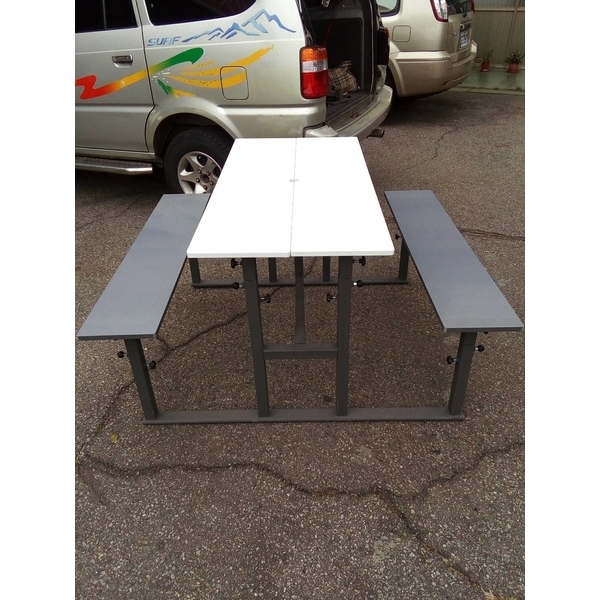 無障礙愛心親子連體室內外桌椅,通好行