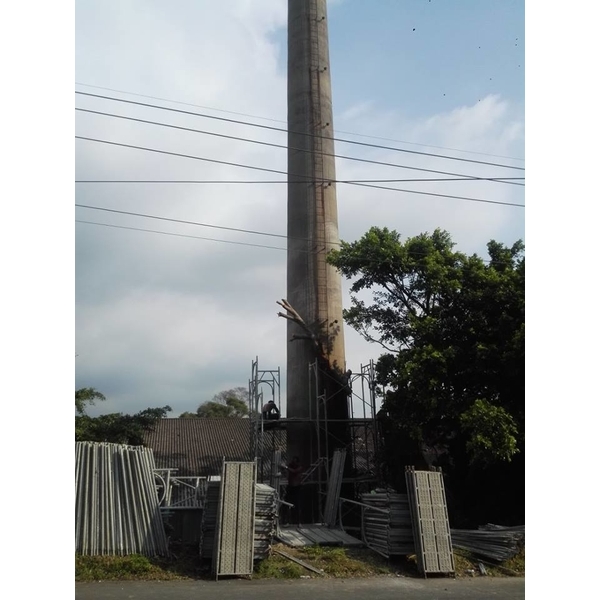 彰化縣大村煙囪拆除