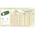 MK-13 PE被覆不銹鋼配管(車牙管) , 星灃水電管件企業股份有限公司