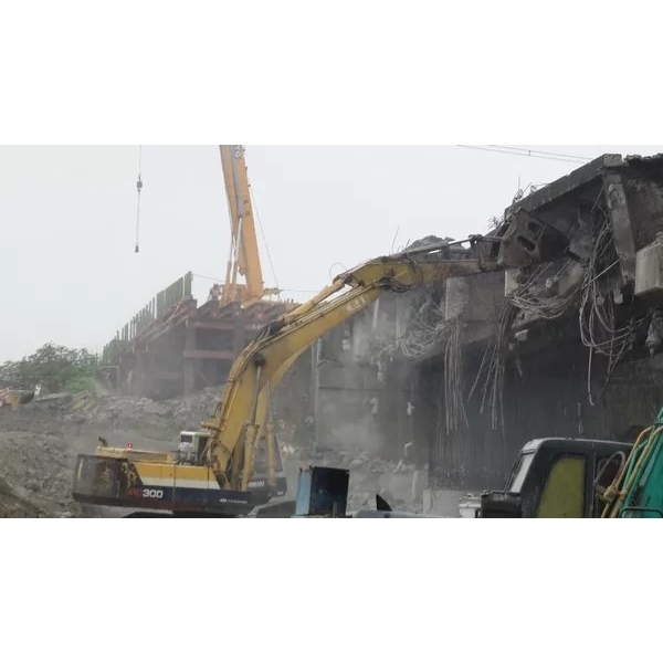 橋樑拆除-橋墩拆除及橋面切割拆除工程