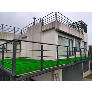 採光罩＆欄杆＆鋪設人工草皮