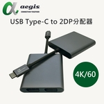 USB Type-C to 2DP分配器