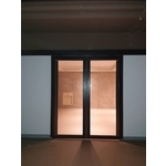 雙開烤漆包框自動門 - 極鑫自動門