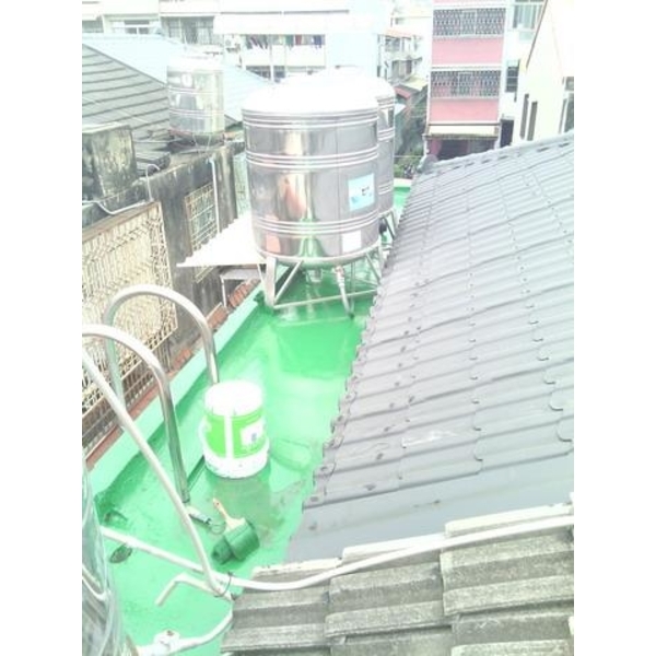 屋頂排水溝PU防水工程+水塔陽台PU保養.