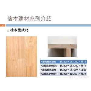 檜木集成材,喜之木貿易有限公司