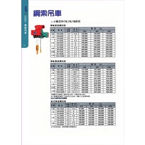 鋼索吊車-小車式 , 盈新五金開發有限公司