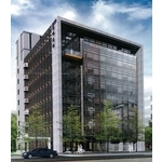 旭能科技廠房大樓新建工程外觀：玻璃帷幕、鋁格柵 、鋁包板、 造型金屬板 - 新格金屬股份有限公司