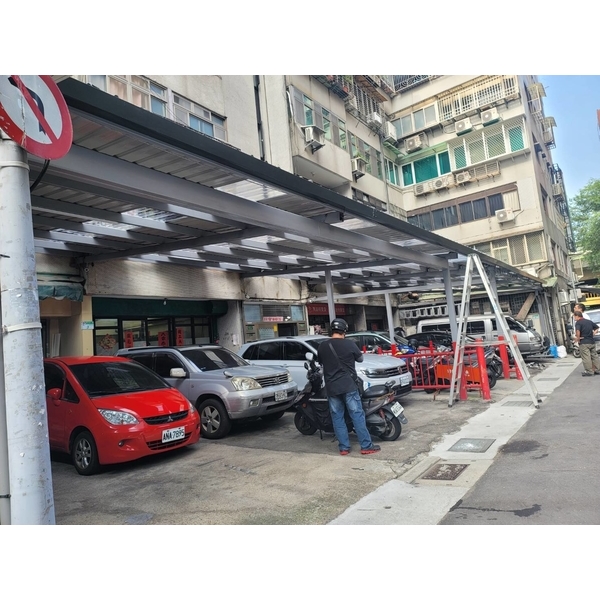 遮雨棚高度修改升高更換不銹鋼浪板-佳德金屬企業社