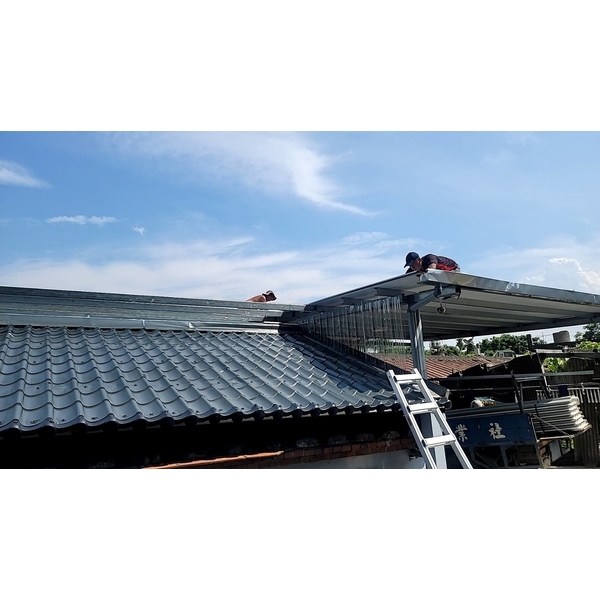 古厝屋頂蓋白鐵琉璃瓦板 防漏水,佳德金屬企業社