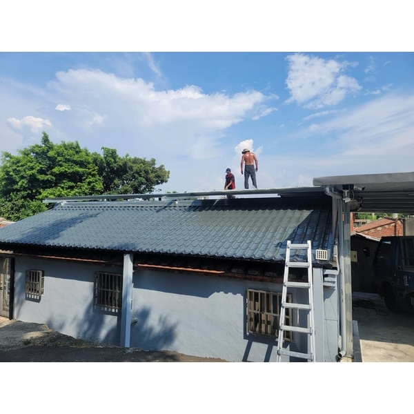 古厝屋頂蓋白鐵琉璃瓦板 防漏水-佳德金屬企業社