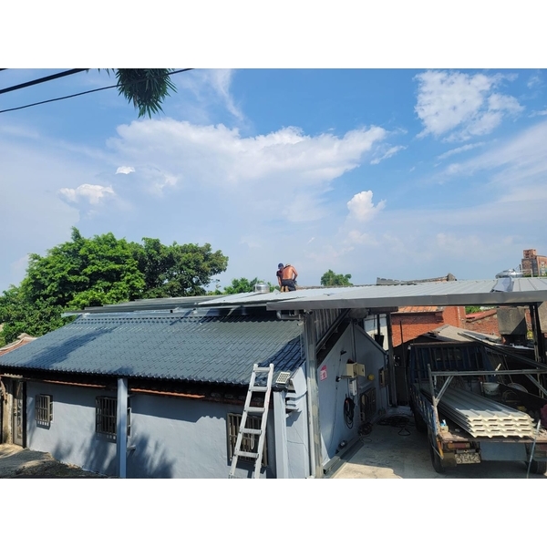 古厝屋頂蓋白鐵琉璃瓦板 防漏水-佳德金屬企業社