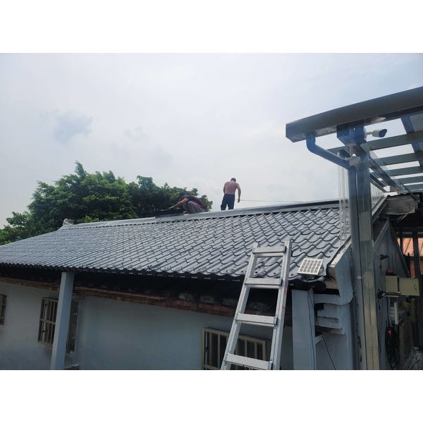 古厝屋頂蓋白鐵琉璃瓦板 防漏水,佳德金屬企業社