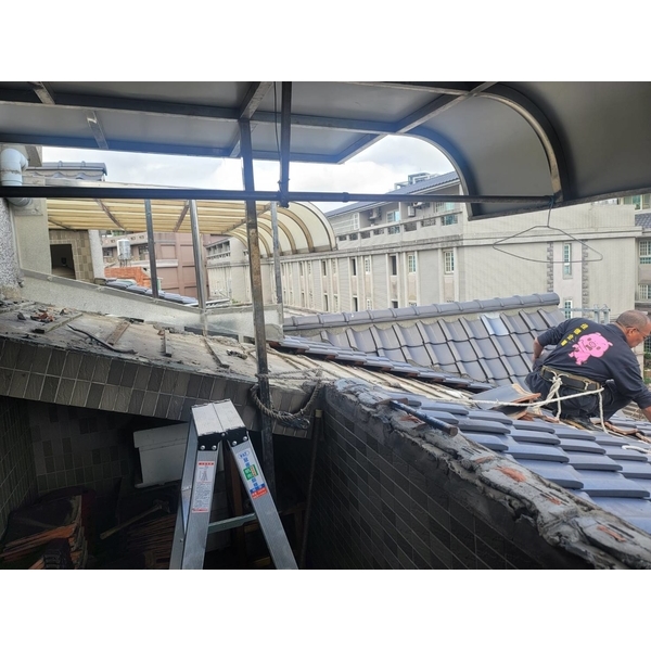 琉璃瓦片拆除做防水 蓋白鐵琉璃瓦板-佳德金屬企業社