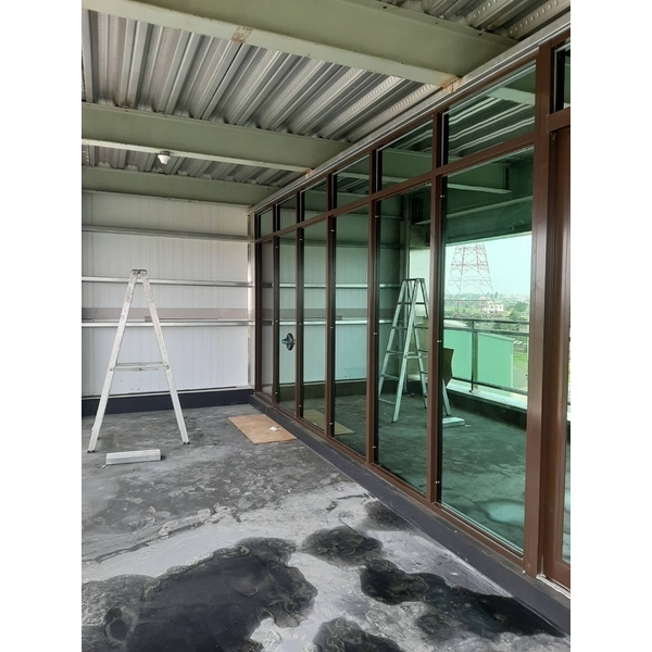 電動捲門。落地氣密窗安裝工程-佳德金屬企業社