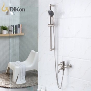 【帝鋼衛浴】 304不鏽鋼單把龍頭圓頭手持花灑（帶淋浴滑桿）TSH-0112 , 天翕有限公司