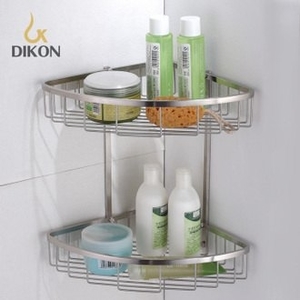 【帝鋼衛浴】 304不鏽鋼三角雙層置物籃 TBA-1011 , 天翕有限公司