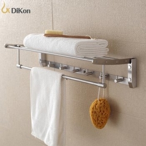 【帝鋼衛浴】 304不鏽鋼多功能毛巾置物架 TBA-0725B , 天翕有限公司