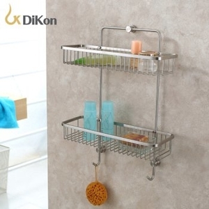 【帝鋼衛浴】 304不鏽鋼長方形雙層置物籃 TBA-1010 , 天翕有限公司