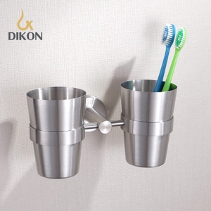 【帝鋼衛浴】 304不鏽鋼漱口雙杯 TBA-0517 , 天翕有限公司