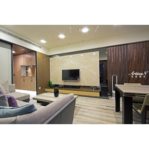 進口大理石對花電視主牆