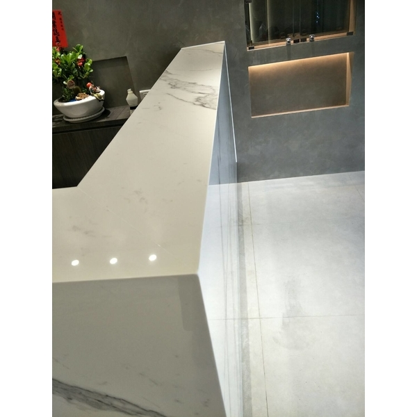 眼科診所接待櫃台無接縫施做-磨石通工程公司