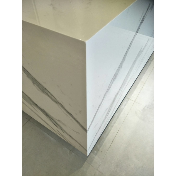 眼科診所接待櫃台無接縫施做-磨石通工程公司